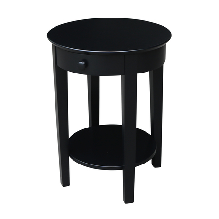 INTERNATIONAL CONCEPTS Phillips Accent Table with Drawer, Black OT46-2128